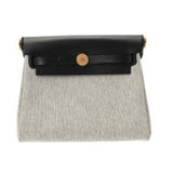 HERMES エルメス エールバッグ ジップ 20 ルトゥルネ ブラック/エクリュ K刻印(20025年頃) レディース ヴァッシュハンター/トワルミリタリー ハンドバッグ Aランク 中古 銀蔵