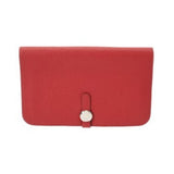 HERMES エルメス ドゴン GM ルージュガランス □K刻印(2007年頃) ユニセックス トゴ 長財布 ABランク 中古 銀蔵