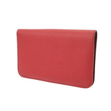 HERMES エルメス ドゴン GM ルージュガランス □K刻印(2007年頃) ユニセックス トゴ 長財布 ABランク 中古 銀蔵