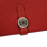 HERMES エルメス ドゴン GM ルージュガランス □K刻印(2007年頃) ユニセックス トゴ 長財布 ABランク 中古 銀蔵