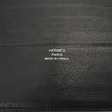 HERMES エルメス シチズンツイルコンパクト ブラック W刻印(2024年頃) メンズ エバーカラー 二つ折り財布 ABランク 中古 銀蔵