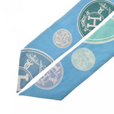 HERMES エルメス ツイリー EX LIBRIS ブルー/マルチ レディース シルク100％ スカーフ Bランク 中古 銀蔵