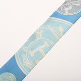 HERMES エルメス ツイリー EX LIBRIS ブルー/マルチ レディース シルク100％ スカーフ Bランク 中古 銀蔵