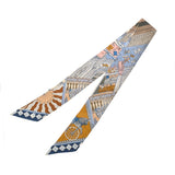 HERMES エルメス ツイリー OBJETS DE CURIOSITE ブルー/マルチ レディース シルク100％ スカーフ ABランク 中古 銀蔵