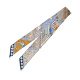 HERMES エルメス ツイリー OBJETS DE CURIOSITE ブルー/マルチ レディース シルク100％ スカーフ ABランク 中古 銀蔵