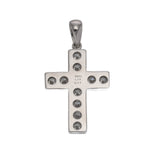 no brand ノーブランド クロス ダイヤ 1.10ct 0.04ct ユニセックス K18ホワイトゴールド WG ペンダントトップ Aランク 中古 銀蔵