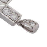 no brand ノーブランド クロス ダイヤ 1.10ct 0.04ct ユニセックス K18ホワイトゴールド WG ペンダントトップ Aランク 中古 銀蔵