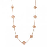 VAN CLEEF & ARPELS ヴァンクリーフ＆アーペル ヴィンテージアルハンブラ ロングネックレス 20モチーフ レディース K18ピンクゴールド PG ネックレス Aランク 中古 銀蔵