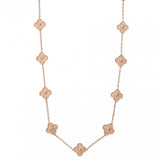 VAN CLEEF & ARPELS ヴァンクリーフ＆アーペル ヴィンテージアルハンブラ ロングネックレス 20モチーフ レディース K18ピンクゴールド PG ネックレス Aランク 中古 銀蔵