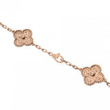 VAN CLEEF & ARPELS ヴァンクリーフ＆アーペル ヴィンテージアルハンブラ ロングネックレス 20モチーフ レディース K18ピンクゴールド PG ネックレス Aランク 中古 銀蔵