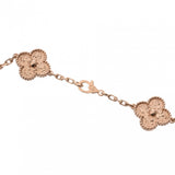 VAN CLEEF & ARPELS ヴァンクリーフ＆アーペル ヴィンテージアルハンブラ ロングネックレス 20モチーフ レディース K18ピンクゴールド PG ネックレス Aランク 中古 銀蔵