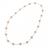 VAN CLEEF & ARPELS ヴァンクリーフ＆アーペル ヴィンテージアルハンブラ ロングネックレス 20モチーフ レディース K18ピンクゴールド PG ネックレス Aランク 中古 銀蔵