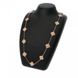 VAN CLEEF & ARPELS ヴァンクリーフ＆アーペル ヴィンテージアルハンブラ ロングネックレス 20モチーフ レディース K18ピンクゴールド PG ネックレス Aランク 中古 銀蔵