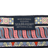 HERMES エルメス ツイリー HARNAIS EN ROSACE ネイビー/マルチ レディース シルク100％ スカーフ Bランク 中古 銀蔵