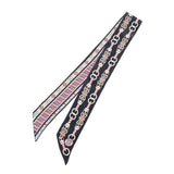 HERMES エルメス ツイリー HARNAIS EN ROSACE ネイビー/マルチ レディース シルク100％ スカーフ Bランク 中古 銀蔵