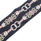 HERMES エルメス ツイリー HARNAIS EN ROSACE ネイビー/マルチ レディース シルク100％ スカーフ Bランク 中古 銀蔵