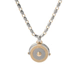 BVLGARI ブルガリ ホロスコープ ユニセックス ステンレス K18イエローゴールド YG ネックレス Aランク 中古 銀蔵