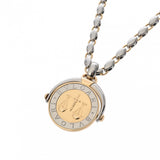 BVLGARI ブルガリ ホロスコープ ユニセックス ステンレス K18イエローゴールド YG ネックレス Aランク 中古 銀蔵
