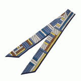 HERMES エルメス ツイリー TRESSES H ブルー/マルチ レディース シルク100％ スカーフ Bランク 中古 銀蔵