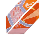 HERMES エルメス ツイリー JEU DE SOLE オレンジ/マルチ レディース シルク100％ スカーフ ABランク 中古 銀蔵