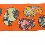 HERMES エルメス ツイリー JOCKEY オレンジ/マルチ レディース シルク100％ スカーフ Bランク 中古 銀蔵