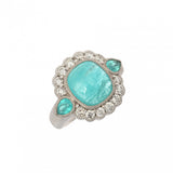 no brand ノーブランド パライバトルマリン3.58ct ダイヤ0.77ct ブラジル産 14号 レディース Pt900プラチナ リング・指輪 Aランク 中古 銀蔵