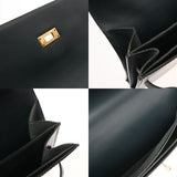 HERMES エルメス ケリー デペッシュ 38 ネイビー □D刻印(2000年頃) メンズ ヴァッシュリエージュ ビジネスバッグ Bランク 中古 銀蔵