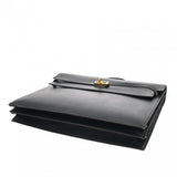 HERMES エルメス ケリー デペッシュ 38 ネイビー □D刻印(2000年頃) メンズ ヴァッシュリエージュ ビジネスバッグ Bランク 中古 銀蔵