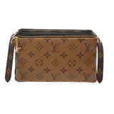 LOUIS VUITTON ルイヴィトン モノグラムリバース ポシェット LV3 ブラウン/ブラック M45412 レディース モノグラムキャンバス ショルダーバッグ ABランク 中古 銀蔵