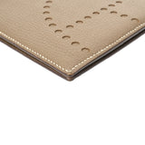 HERMES エルメス エヴリン コンパクトウォレット エトゥープ □N刻印(2010年頃) ユニセックス シェーブル 二つ折り財布 ABランク 中古 銀蔵