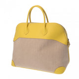 HERMES エルメス ボリード リラックス 45 ライム/フィセル A刻印(2017年頃) ユニセックス トワルアッシュ エバーカラー ハンドバッグ ABランク 中古 銀蔵