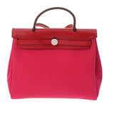 HERMES エルメス エールバッグ ジップ PM ローズメキシコ/ルージュピマン Z刻印(2021年頃) レディース トワルアッシュ 2WAYバッグ ABランク 中古 銀蔵