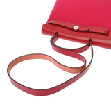 HERMES エルメス エールバッグ ジップ PM ローズメキシコ/ルージュピマン Z刻印(2021年頃) レディース トワルアッシュ 2WAYバッグ ABランク 中古 銀蔵