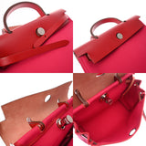 HERMES エルメス エールバッグ ジップ PM ローズメキシコ/ルージュピマン Z刻印(2021年頃) レディース トワルアッシュ 2WAYバッグ ABランク 中古 銀蔵