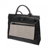 HERMES エルメス エールバッグ ジップ PM ブラック/エクリュ C刻印(2018年頃) レディース ヴァッシュハンター/トワルベルリンヌ 2WAYバッグ 新同 中古 銀蔵