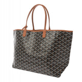 GOYARD ゴヤール サンルイ PM ブラック/タン STLCROPMLTY01CL03P ユニセックス ゴヤールディンキャンバス/シュブロッシュカーフ トートバッグ 未使用 銀蔵