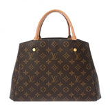 LOUIS VUITTON ルイヴィトン モノグラム モンテーニュ MM ブラウン M41056 レディース モノグラムキャンバス ハンドバッグ Aランク 中古 銀蔵
