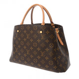 LOUIS VUITTON ルイヴィトン モノグラム モンテーニュ MM ブラウン M41056 レディース モノグラムキャンバス ハンドバッグ Aランク 中古 銀蔵