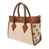 LOUIS VUITTON ルイヴィトン モノグラム オンマイサイド PM ベージュ/ブラウン M59905 レディース キャンバス レザー 2WAYバッグ Aランク 中古 銀蔵