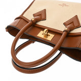 LOUIS VUITTON ルイヴィトン モノグラム オンマイサイド PM ベージュ/ブラウン M59905 レディース キャンバス レザー 2WAYバッグ Aランク 中古 銀蔵
