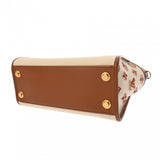 LOUIS VUITTON ルイヴィトン モノグラム オンマイサイド PM ベージュ/ブラウン M59905 レディース キャンバス レザー 2WAYバッグ Aランク 中古 銀蔵