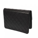 CHANEL シャネル マトラッセ プッシュロック チェーンショルダー 22cm ブラック レディース ラムスキン ショルダーバッグ ABランク 中古 銀蔵