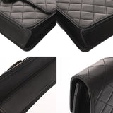 CHANEL シャネル マトラッセ プッシュロック チェーンショルダー 22cm ブラック レディース ラムスキン ショルダーバッグ ABランク 中古 銀蔵