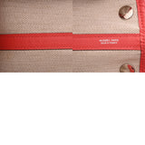 HERMES エルメス ガーデンパーティ TPM ローズジャイプール A刻印(2017年頃) レディース ヴォーエプソン ネゴンダ ハンドバッグ Aランク 中古 銀蔵