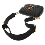 LOUIS VUITTON ルイヴィトン ニューウェーブ ミュルティポシェット ノワール M56461 レディース カーフレザー ショルダーバッグ Aランク 中古 銀蔵