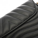 LOUIS VUITTON ルイヴィトン ニューウェーブ ミュルティポシェット ノワール M56461 レディース カーフレザー ショルダーバッグ Aランク 中古 銀蔵