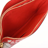 LOUIS VUITTON ルイヴィトン LVクラフティ ポシェットドゥーブルジップ 2020AWモデル ルージュ/ブロン M69507 レディース レザー ポーチ Aランク 中古 銀蔵