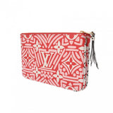 LOUIS VUITTON ルイヴィトン LVクラフティ ポシェットドゥーブルジップ 2020AWモデル ルージュ/ブロン M69507 レディース レザー ポーチ Aランク 中古 銀蔵