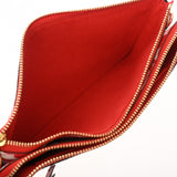 LOUIS VUITTON ルイヴィトン LVクラフティ ポシェットドゥーブルジップ 2020AWモデル ルージュ/ブロン M69507 レディース レザー ポーチ Aランク 中古 銀蔵