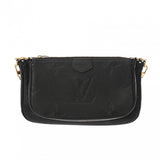 LOUIS VUITTON ルイヴィトン モノグラムアンプラント ミュルティ ポシェット アクセソワール ノワール M80399 レディース レザー ショルダーバッグ Aランク 中古 銀蔵